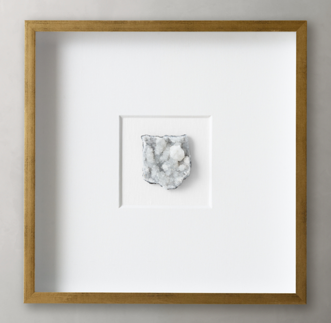Front view of Natural Crystal On Linen - Neutral Apophylite 