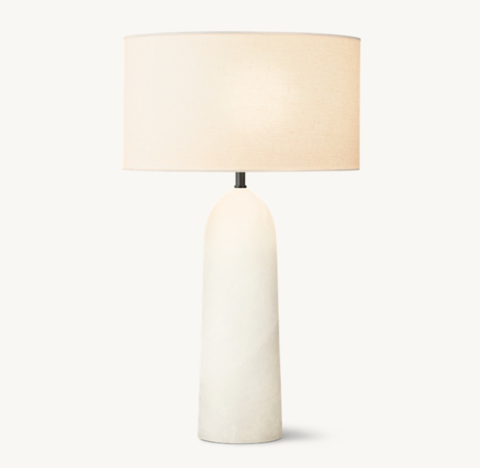 Sarezzo Alabaster Tapered Table Lamp 