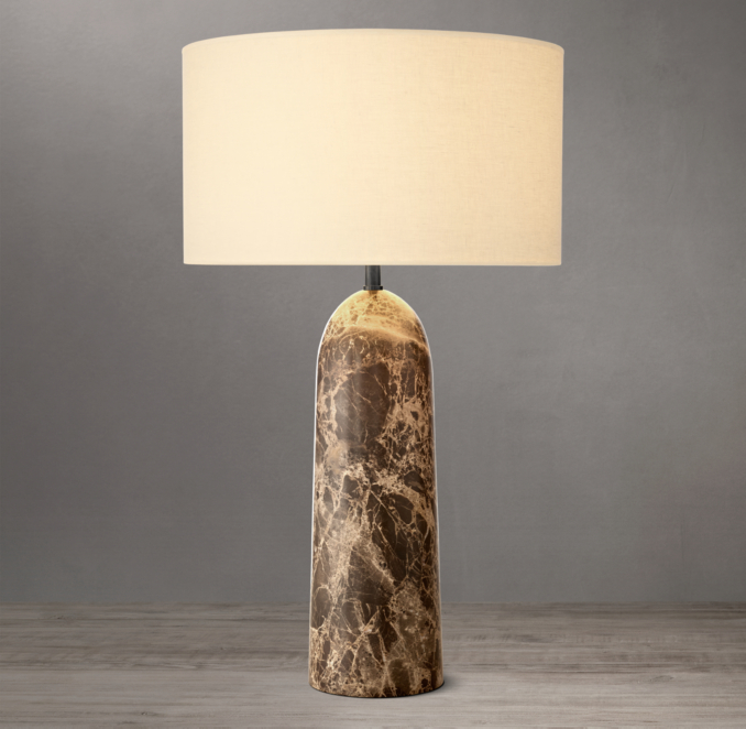 Sarezzo Stone Tapered Table Lamp | RH