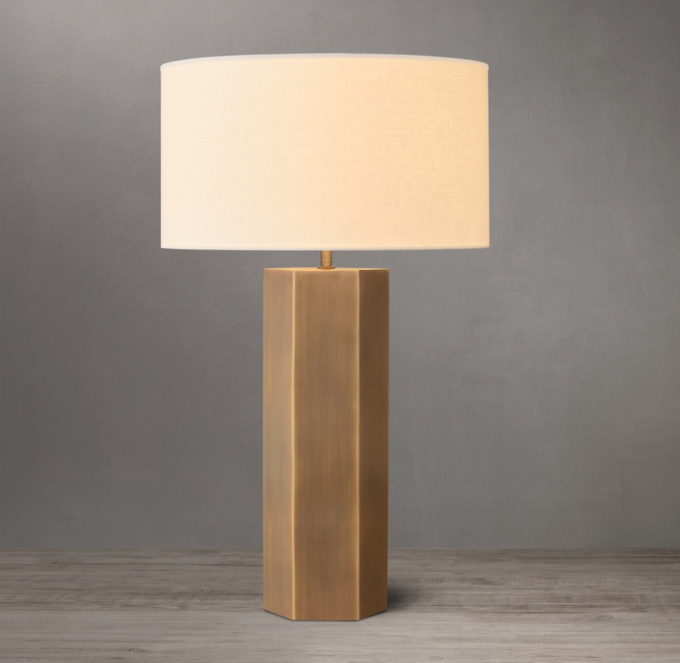 Sarezzo Metal Hexagonal Table Lamp 