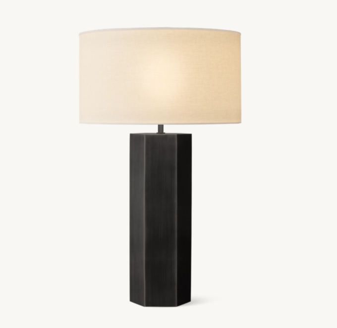 Sarezzo Metal Hexagonal Table Lamp 