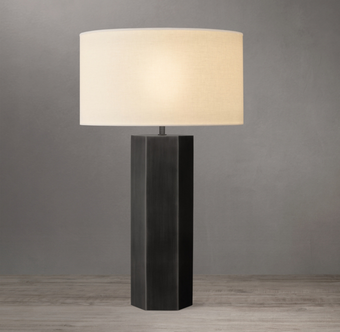 Sarezzo Metal Hexagonal Table Lamp 