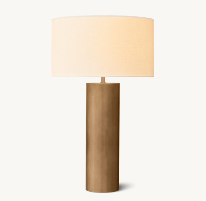 Sarezzo Metal Cylindrical Table Lamp 