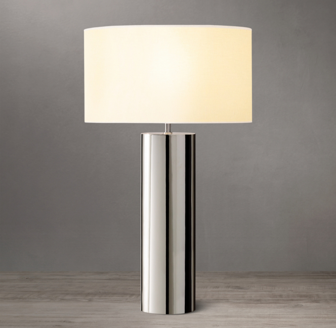 Sarezzo Metal Cylindrical Table Lamp 