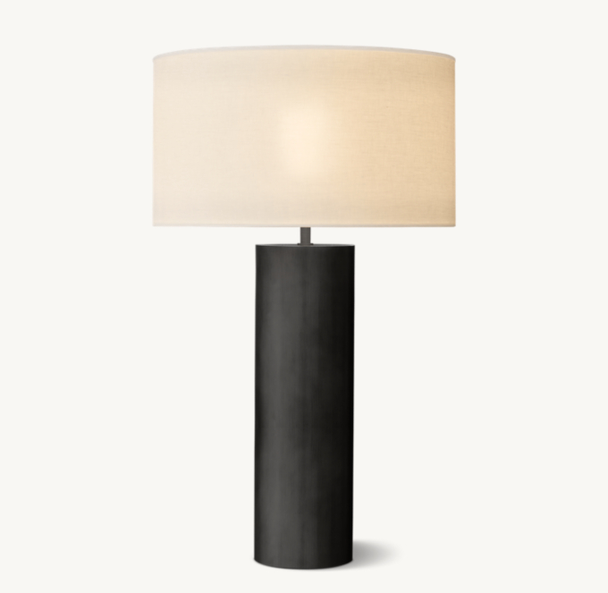 Sarezzo Metal Cylindrical Table Lamp 