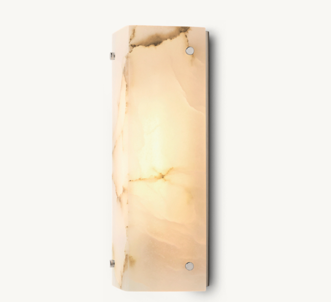 Reynard Alabaster Sconce — supplier reference photo shown in Polished Nickel; selected finish unconfirmed