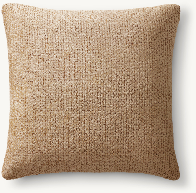Vue en Hauteur - Milana Italien - Housse de Coussin Nid D'Abeille - Carrée - Blé