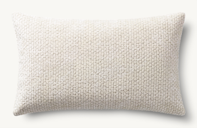 Vue en Hauteur - Milana Italien - Housse de Coussin Nid D'Abeille - Rectangulaire - Naturel