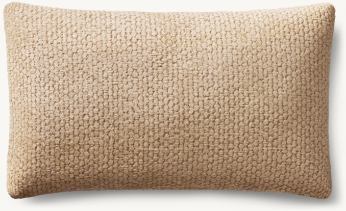 Overhead view of Italian Milana Honeycomb Wrapped Pillow Cover - Lumbar 