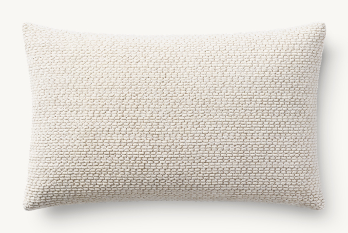 Overhead view of Italian Milana Brick Wrapped Pillow Cover - Lumbar