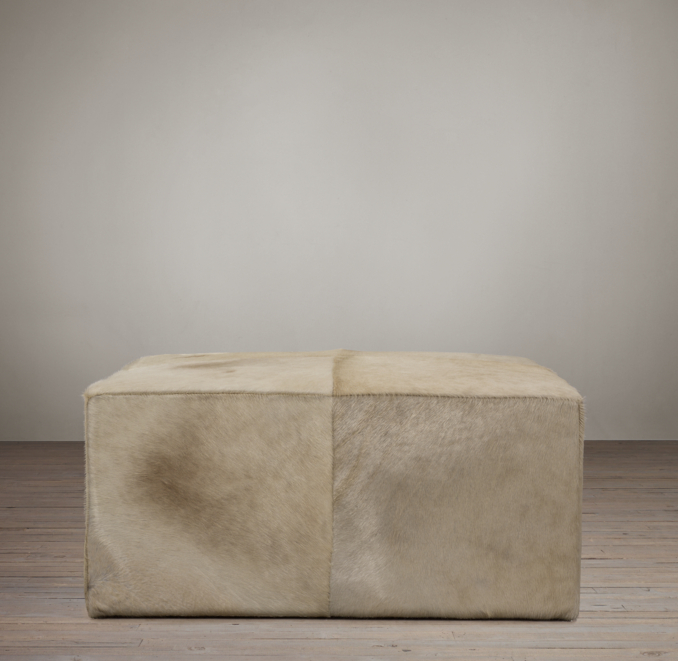 Cooper HaironHide Square Ottoman