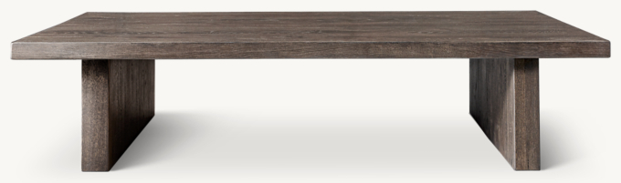 Rectangular table shown in Reclaimed Brown Oak.