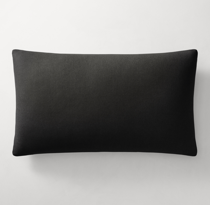 Holland & Sherry Wool Twill Wrapped Pillow Cover Lumbar