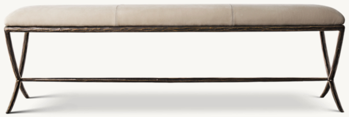 Restoration hardware deals leather bench