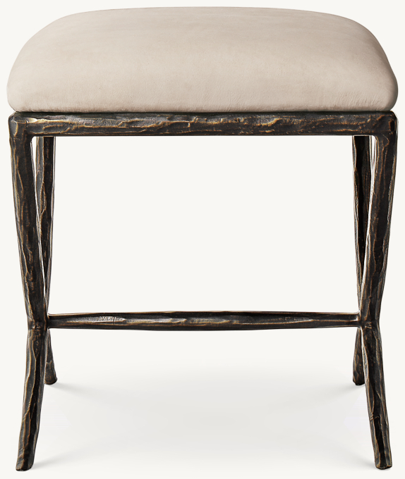 Thaddeus Leather X-Base Stool