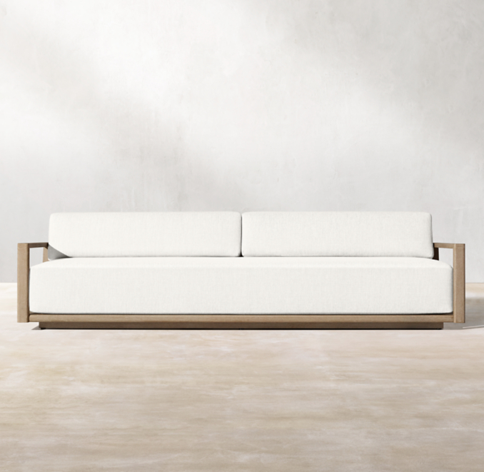 Front view of Belize Teak Sofa  - Frame Only 