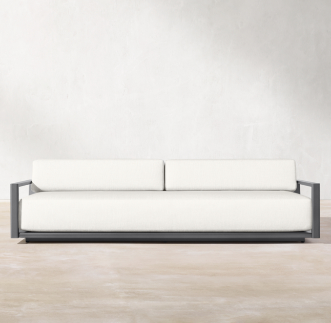 Front view of Belize Aluminum Sofa  - Frame Only 