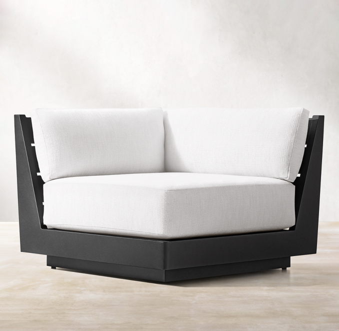 Maya Aluminum Modular Corner Chair Cushions