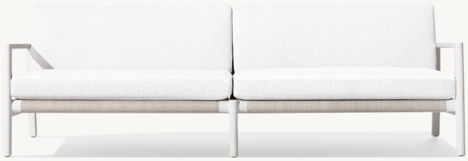 90&#34; sofa shown in White. Cushions shown in White Perennials&#174; Performance Textured Linen Weave.