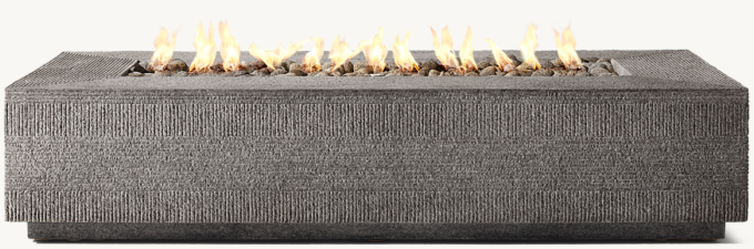 Vetro Rectangular Fire Table