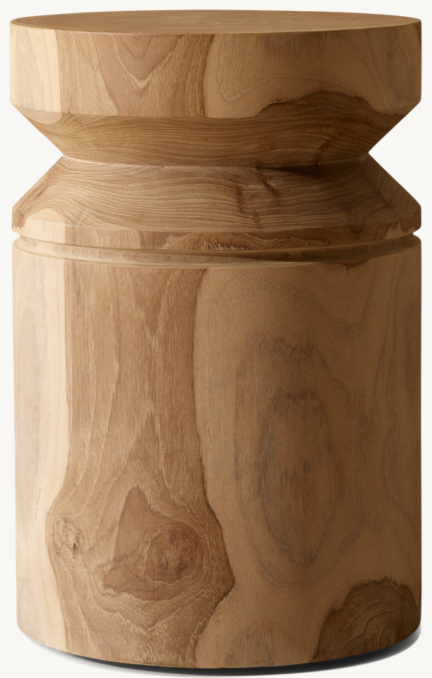 Java Teak Organic Spool Side Table