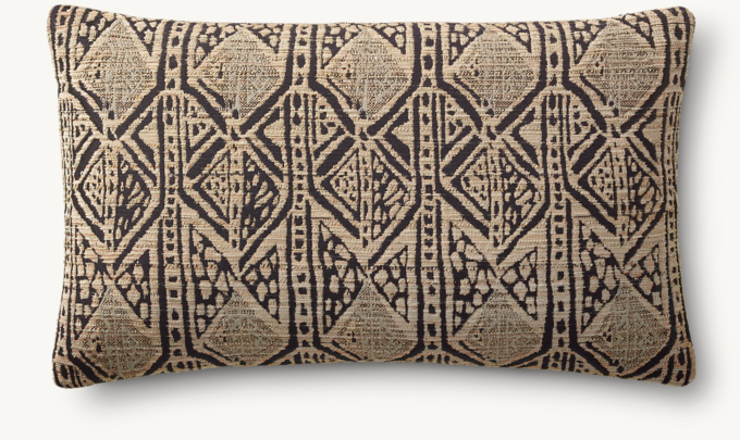 NAYA ALLOVER DIAMOND OUTDOOR PILLOW COVER - LUMBAR