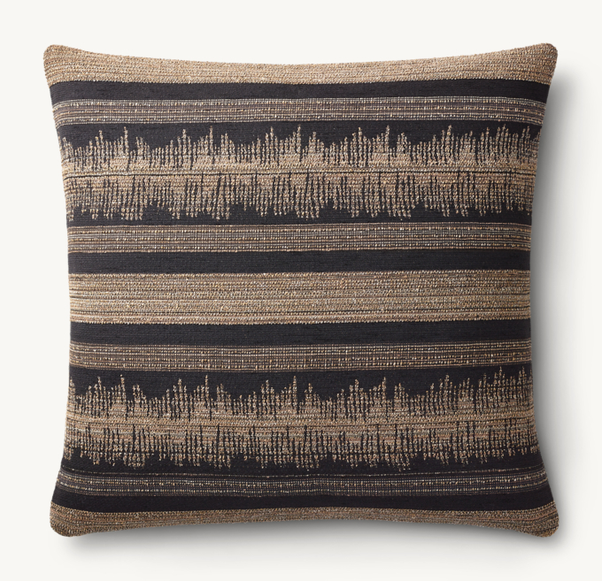 NAYA SKETCHED BAND OUTDOOR PILLOW COVER - SQUARE