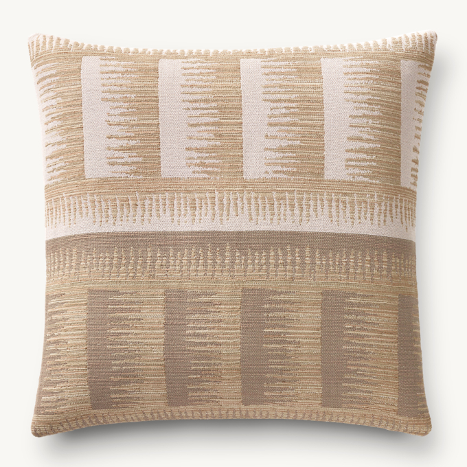 Naya Sketched Pane Outdoor Pillow Cover - Square