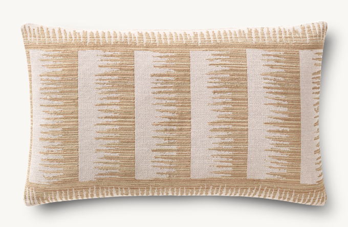 NAYA SKETCHED PANE OUTDOOR PILLOW COVER - LUMBAR | RH