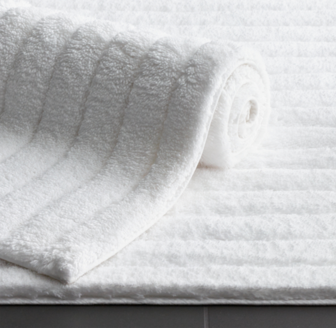 Ribbed Cotton Bath Rug