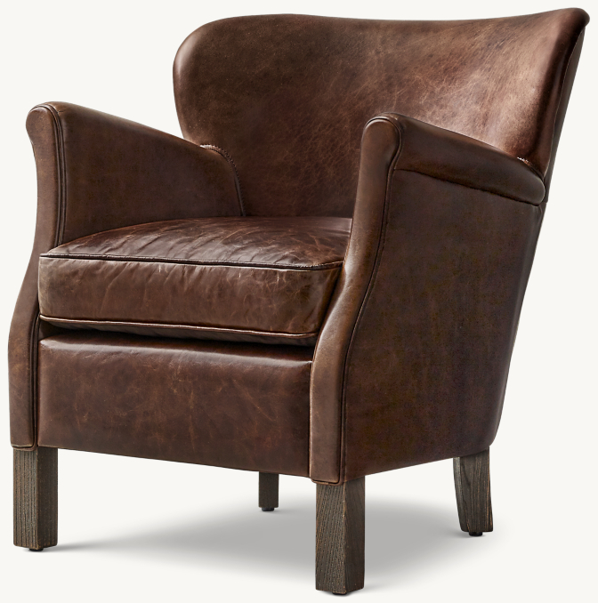 本革 プロフェッサーアームチェア　一人掛け　RH レストレーションハードウェア Professor's Leather Chair | RH