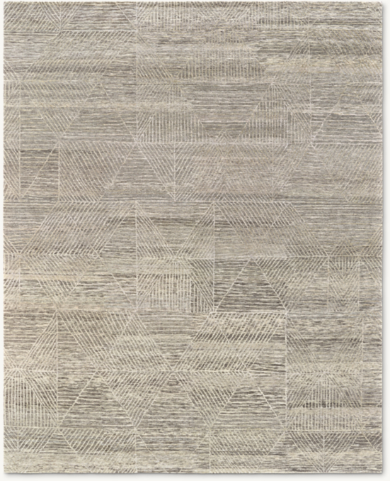 Overhead view of Varusha Wool & Silk Rug - Made-To-Order  