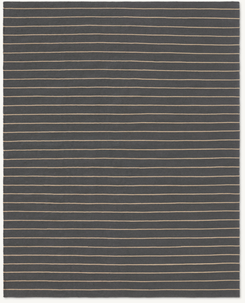 4'x6' Mitre Stripe Outdoor Rug Black - Threshold™