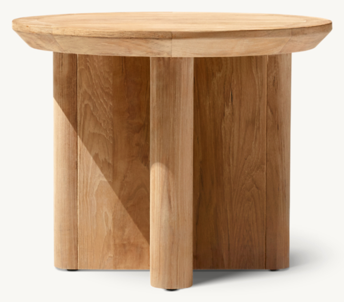 Balmain Teak Round Side Table