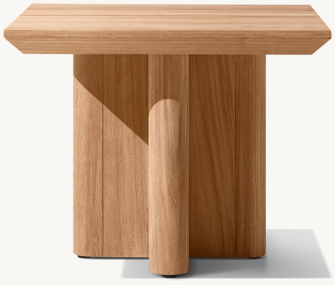 Balmain Teak Square Side Table