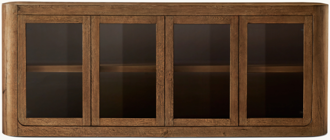 レア品★splem slide glass lowboard 1200 Oslo Glass Sideboard | RH