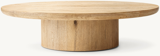 Front view of Oslo Pedestal Round Coffee Table  