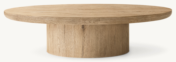 Oslo Pedestal Round Coffee Table | RH