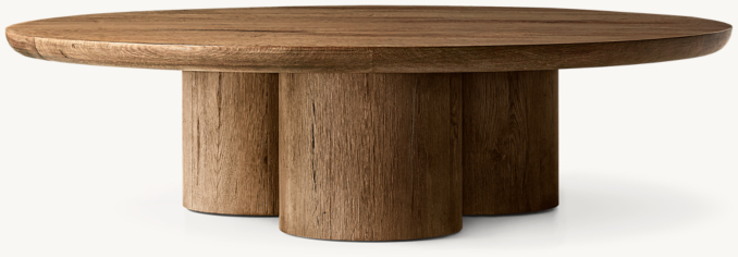 Front view of Oslo Cylinder Round Coffee Table 