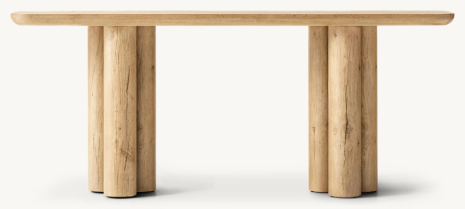 Front view of Oslo Cylinder Console Table 