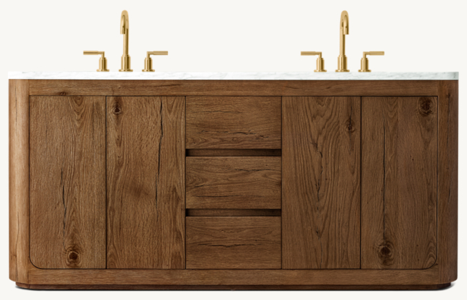 Front view of Oslo Double Vanity 