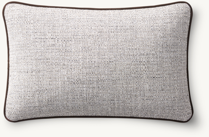 Italian Pietro Marled Piped Pillow Cover - Lumbar | RH