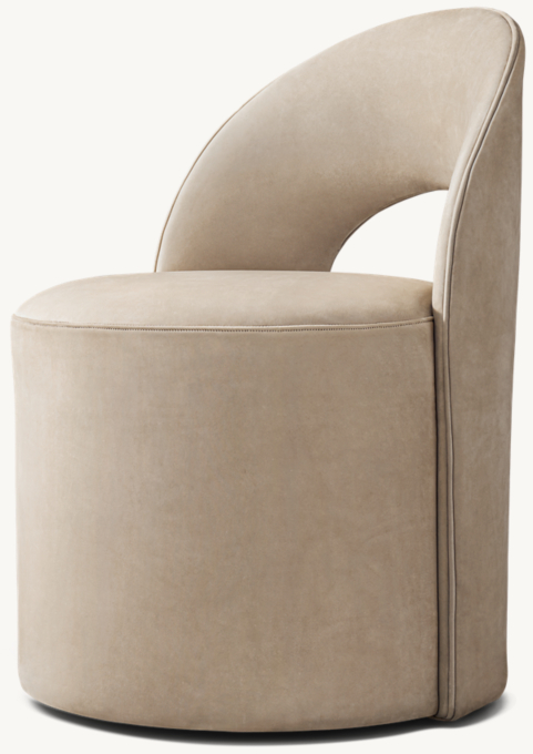 Reynaux Slope Open-Back Leather Dining Chair