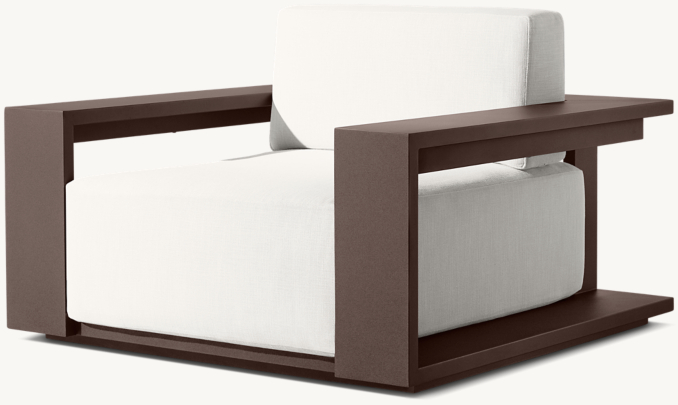 Three Quarter view of Bahia Swivel Lounge Chair Cushions 