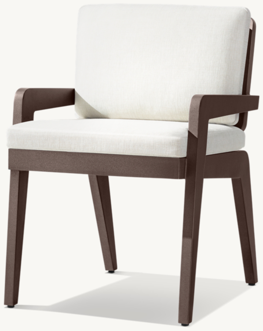 Three Quarter view of Avila Dining Armchair Cushion Casings 