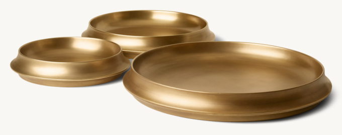 Large Spun Brass Bowl