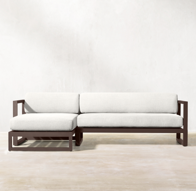 Aegean Aluminum LeftArm SofaChaise Sectional