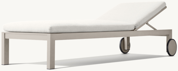 Three Quarter view of Aegean Aluminum Chaise - Frame Only 