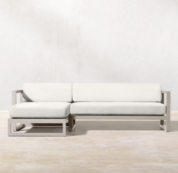 Aegean Aluminum LeftArm SofaChaise Sectional