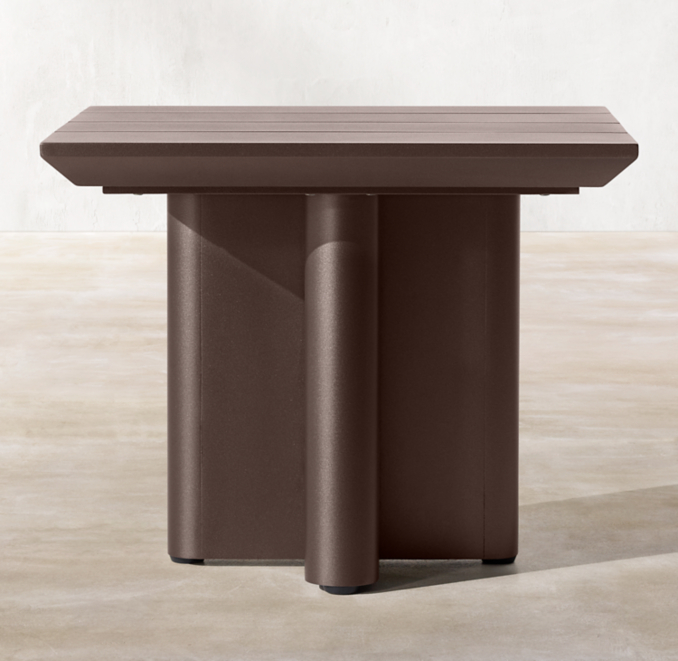 Balmain Aluminum Square Side Table